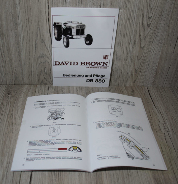 David Brown DB 880 Bedienung Pflege