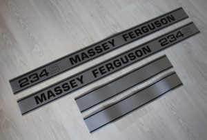 Massey Ferguson 234 S Aufkleber Schwarz/Silber