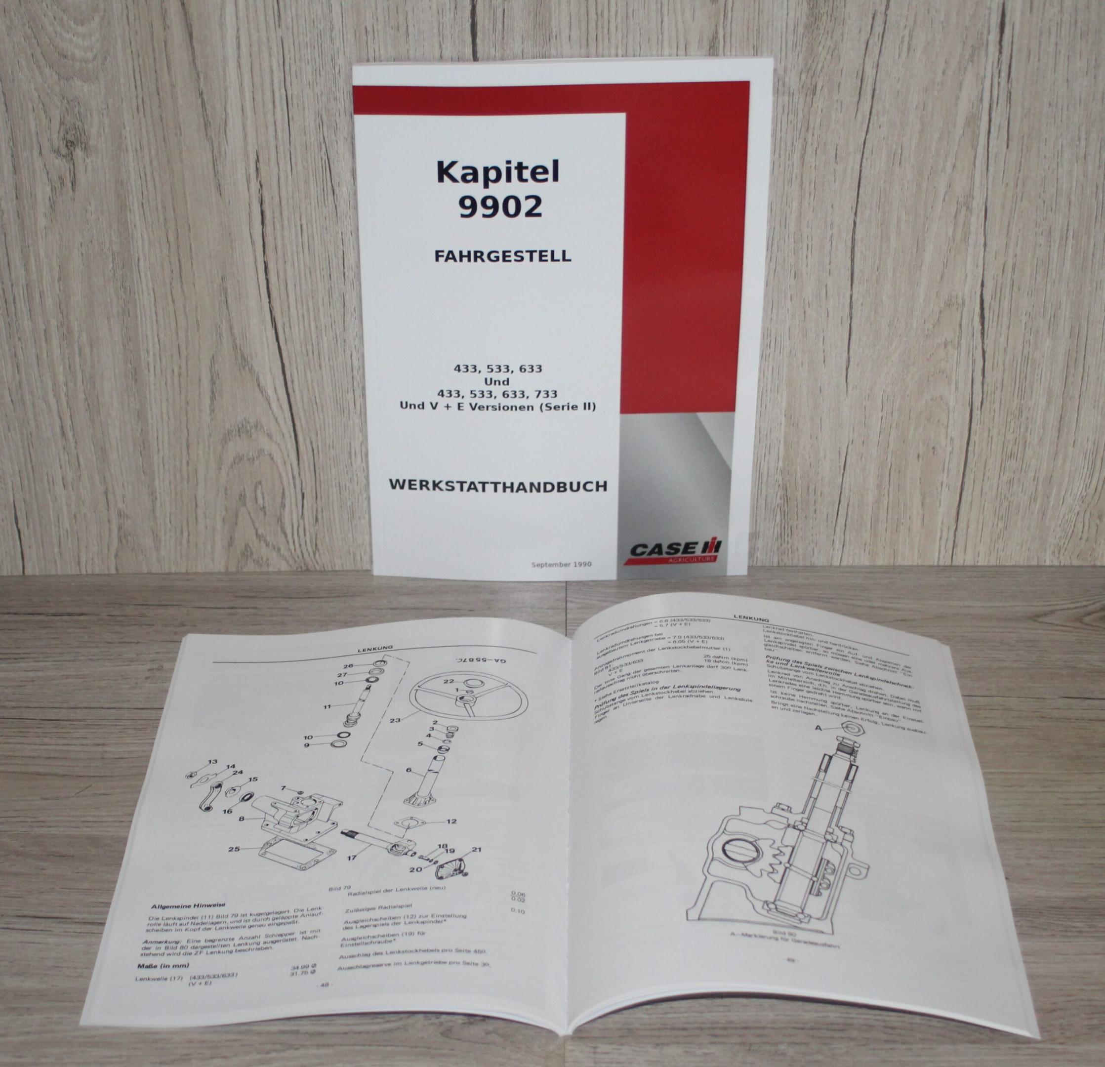 IHC Werkstatthandbuch Fahrgestell für Traktor 433  533  633 733 . 