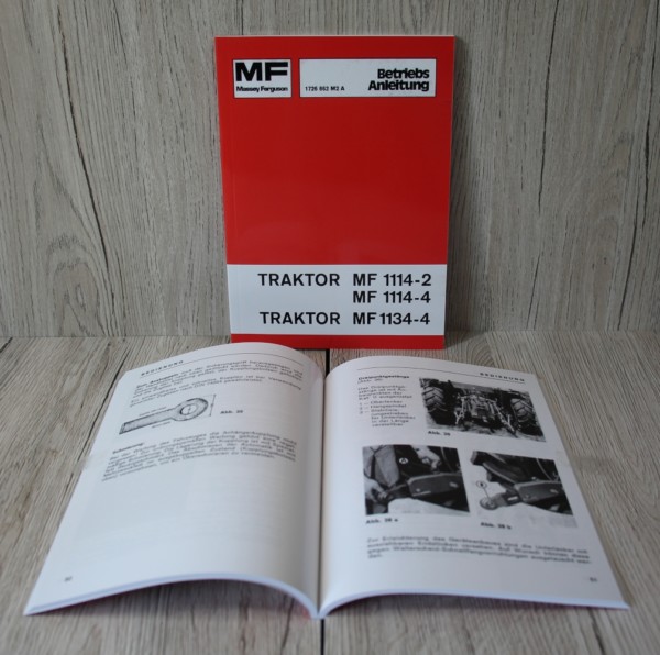 Massey Ferguson MF1114-2 MF1114-4 MF1134-4 Betriebsanleitung