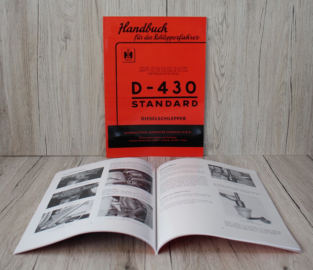 McCormick Handbuch für den Schlepperfahrer D-430 Farmall Bedienungsanleitung 