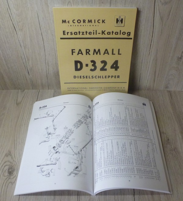 Mc Cormick Ersatzteilliste D324 D326 Farmall