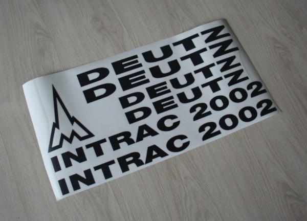 Deutz Intrac 2002 Aufklebersatz schwarz