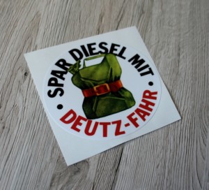 Deutz-Fahr Spar Diesel mit Aufkleber