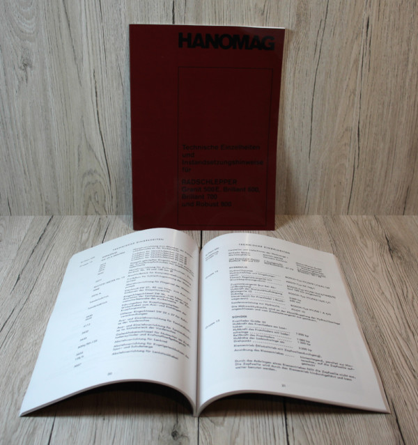 Hanomag Granit 500E Brillant 600-700 Robust 900 Werkstatthandbuch