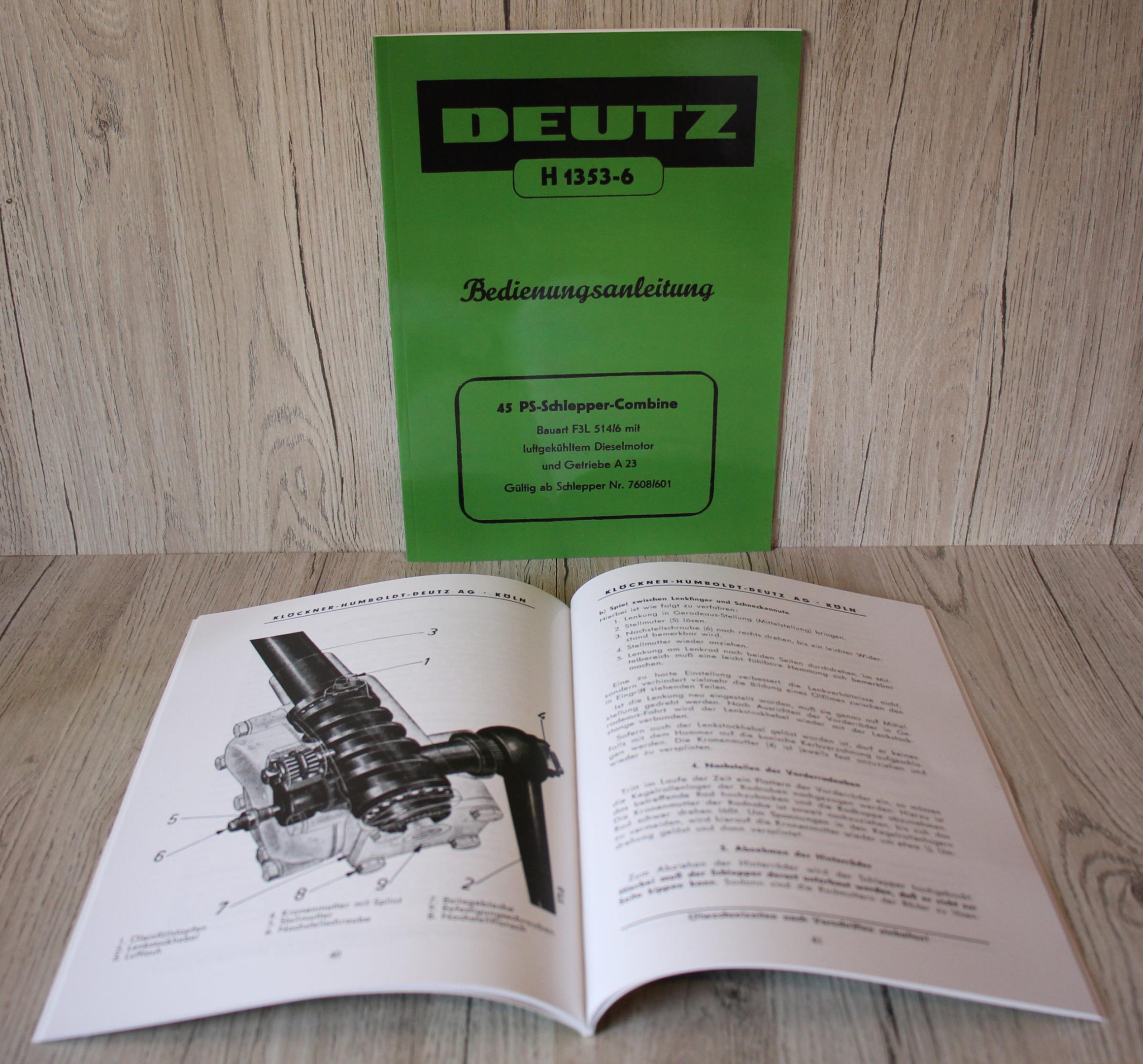 Werkstatthandbuch DEUTZ Motor F3L514 