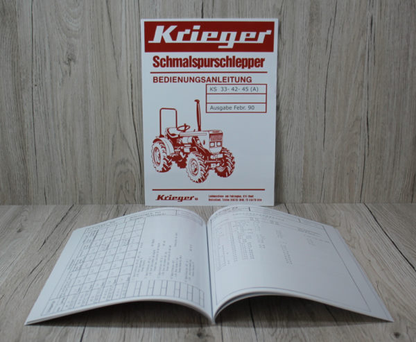 Krieger Bedienungsanleitung Traktor KS 33–42–45 (A) Allrad