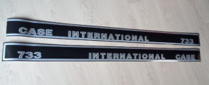 IHC Case International 733 Aufkleber silber lang