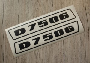 Deutz D7506 Aufkleber schwarz