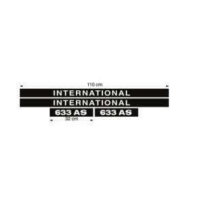 IHC international 633AS Aufkleber lang