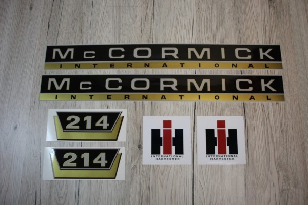 IHC Mc Cormick 214 Aufkleber gold klein