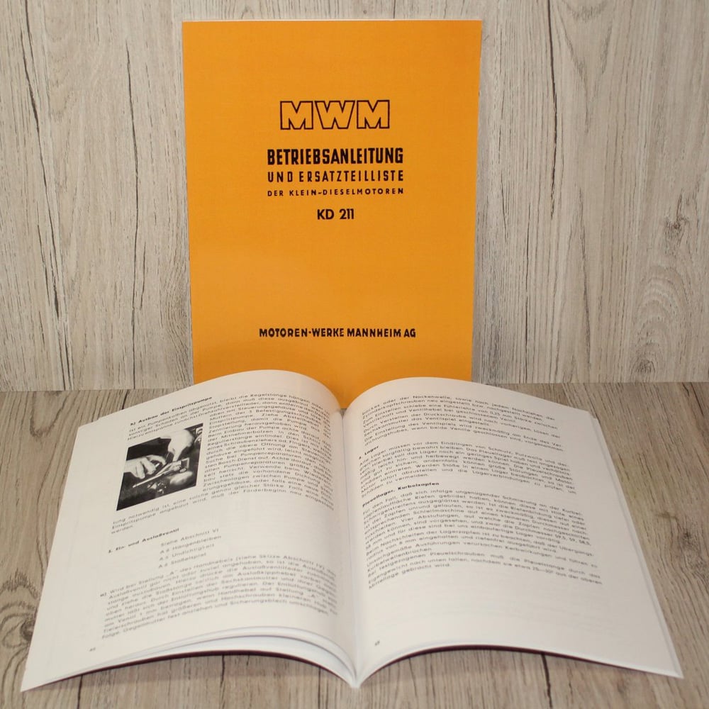 MWM KD211 KD211Z Betriebsanleitung Ersatzteilliste