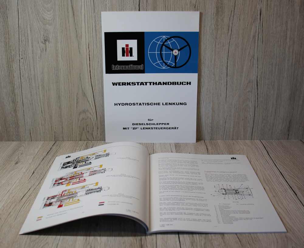 IHC Hydrostatische Lenkung Traktor mit ZF Lenksteuergerät Werkstatthandbuch 