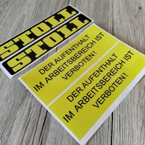 Stoll Aufkleber Set | Aufkleber (Traktor & Radlader) | Gegossene Hochleistungsfolie – Stoll Aufkleber kpl. klein