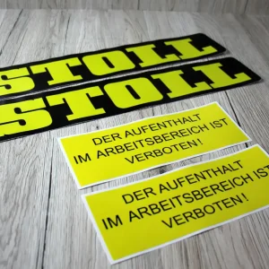Stoll Aufkleber Set | Aufkleber (Traktor & Radlader) | Gegossene Hochleistungsfolie – Stoll Aufkleber kpl. groß