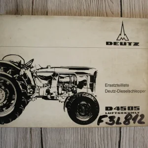 Original Ersatzteilliste D4505 Traktor | Deutz D4505 (F3L812) | 185 Seiten Explosionszeichnungen