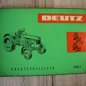 Original Ersatzteilliste | Deutz D50S & D55 Z1151-1 | 191 Seiten Explosionszeichnungen