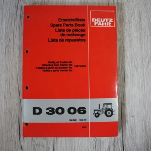 Original Ersatzteilliste D3006 | Deutz / Fahr | Original-Fahr Ersatzteilkatalog (400 S.)