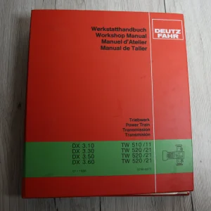 Original Werkstatthandbuch Deutz | DX3.10/3.30/3.50/3.60 | TW510 & TW520, 600 Seiten