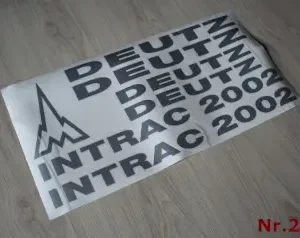 Aufklebersatz Intrac | Deutz Intrac 2002-2004 | Gegossene Hochleistungsfolie