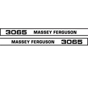Aufkleber Motorhaube | Massey Ferguson 3065 | schwarz/silber