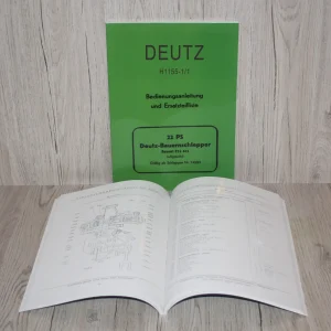 Bedienungsanleitung und Ersatzteilliste für Deutz Schlepper F2L 612/54 (22 PS)