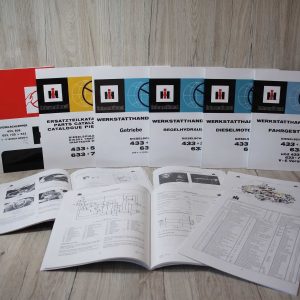 IHC 433/533/633/733/833 V+E Komplett-Paket – ab 12.83 Werkstatthandbuch + Motor + Hydraulik + Ersatzteile + Getriebe+ Betriebsanleitung (Kopie)