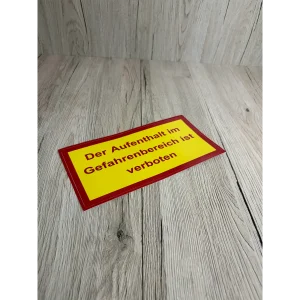 Aufkleber Baas Gefahrenbereich- 200*100 mm