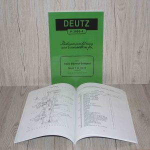 BEDIENUNGSANLEITUNG und Ersatzteilliste 28 PS Deutz Traktor F2L514/50