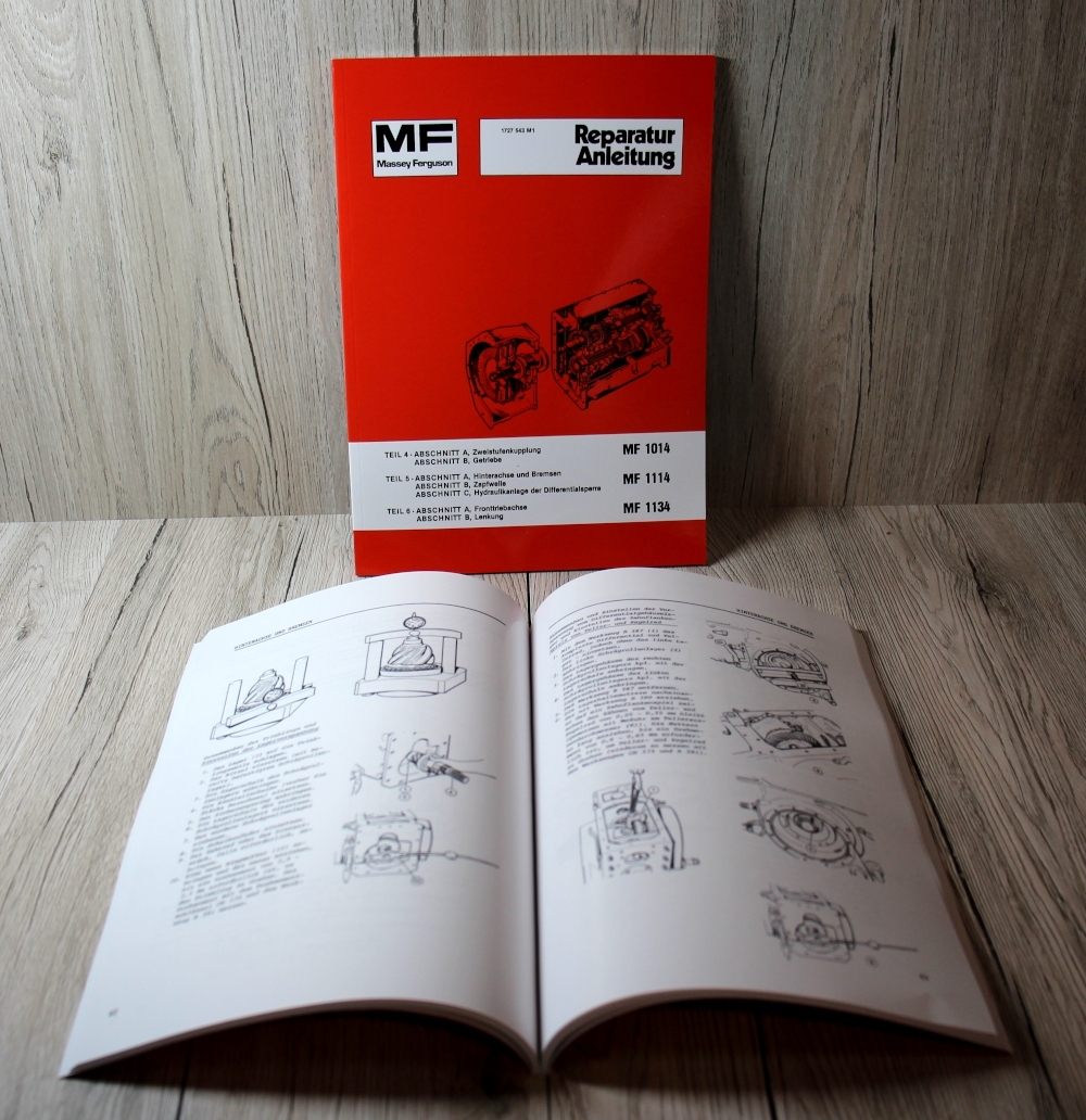 Massey Ferguson MF1014 1114 1134 Traktor Reparaturanleitung Werkstatthandbuch 